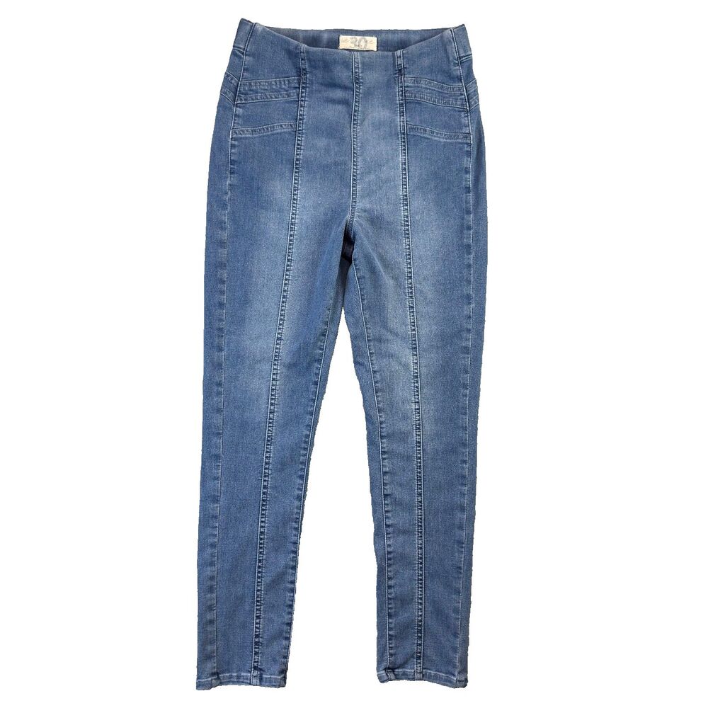 We The Free People Jeans Womens 30 Blue Pull On Feel Alright Jeggings Stretch